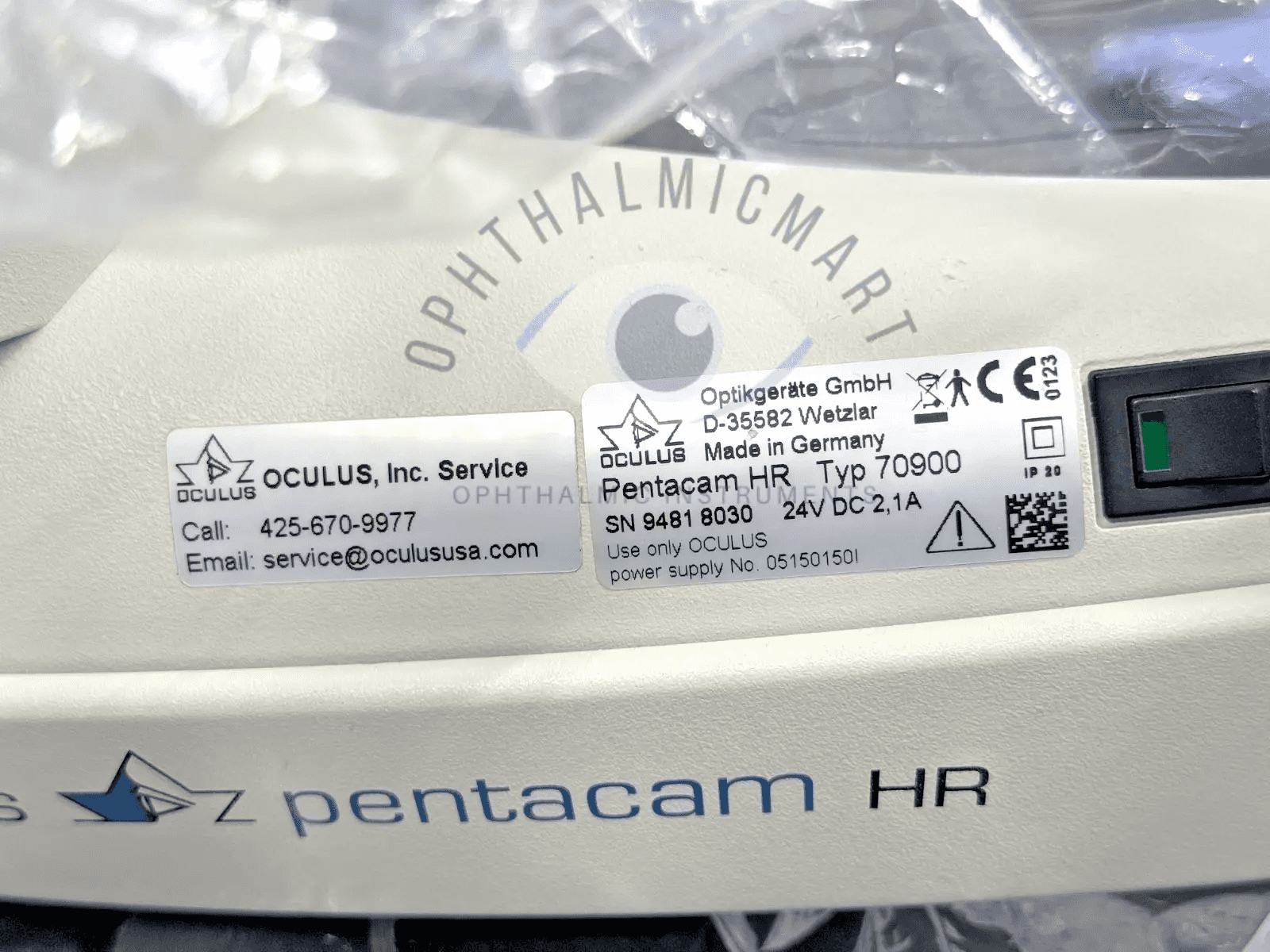 USED OCULUS Pentacam HR